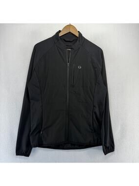 Galway Bay Jacket mens Medium Black Hybrid Golf Full Zip Performance Pocket Tech